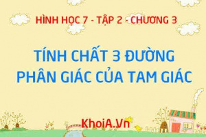 Đường phân giác là gì? Tính chất 3 đường phân giác của tam giác? - Hình học 7 tập 2 chương 3 bài 6